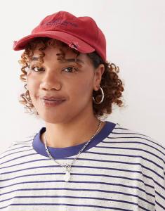 Кепка с логотипом COLLUSION красного цвета