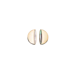 Серьги eclipse из розового золота 18 карат, белого перламутра, серого перламутра и горного хрусталя Vhernier