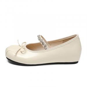 ZHR Туфли Мэри Джейн женские светло-желтые, бежевые