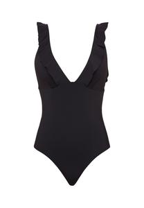 Треугольный купальник SEA LEVEL Frill Essentials, черный