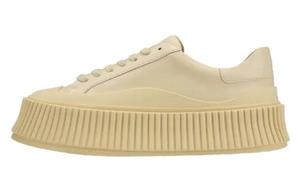 JIL SANDER Низкие кроссовки на платформе женские светло-желтые