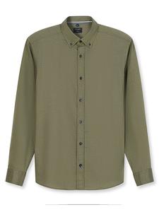 OLYMP Повседневная рубашка - стандартный крой - оливково-зеленого цвета