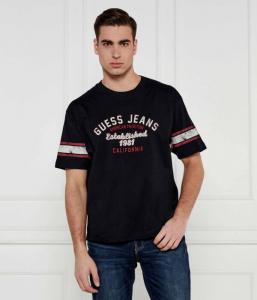 Футболка мужская Guess Jeans с принтом в винтажном стиле, черный