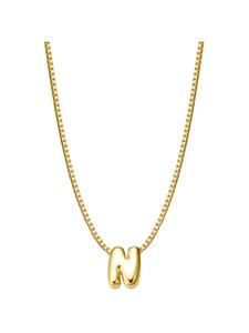 Glanzstücke München Колье с буквой N из стерлингового серебра в оправе из желтого золота