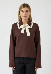 Джемпер YAS YASJOSIE BOW S, Chocolate Brown/Brown