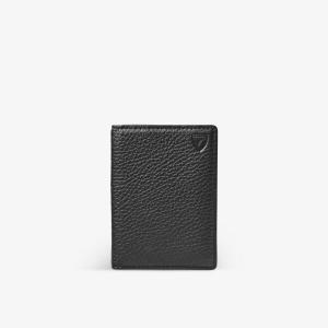 Кожаный визитница двойного сложения Aspinal Of London, черный