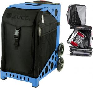 Спортивная сумка-вкладыш Zuca "Stealth", синяя рама, мигающие колеса и набор с чехлом для флаера