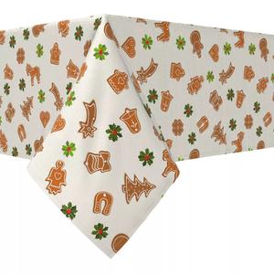 Прямоугольная скатерть, 100 % хлопок, 60х120 дюймов, пряники и падуб.