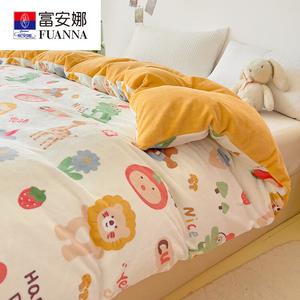 Fuanna Пододеяльник 220х240 см из молочного бархата, утепленный флисом, цвет Bula Garden