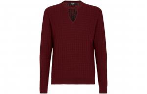 FENDI Свитер мужской бордовый