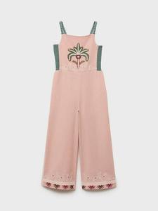 Детский комбинезон Samba без рукавов с вышивкой из хлопковой смеси Mango, Pink