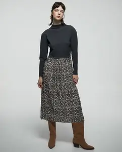 Смешанное комбинированное платье Sfera, серый