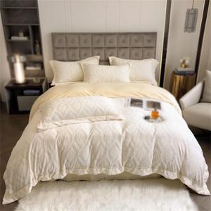 SkiPdr Комплект постельного белья из велюра с тиснением