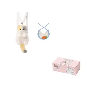 Плюшевая кукла, 33 см, Dolls And Bears Dance, Cute Small Ragdoll Cat Dolls YANGWAWAHEXIAOXIONGTIAOWU, cute two-tone three flowers+carrot scarf