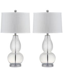 Комплект из 2 настольных ламп Mercurio Safavieh, прозрачный