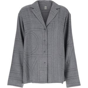 Фланелевая рубашка Monogram TOTEME, серый