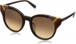 Круглые солнцезащитные очки Ferragamo темно-коричневого цвета SF883SA 208 53 Salvatore Ferragamo, Dark Brown