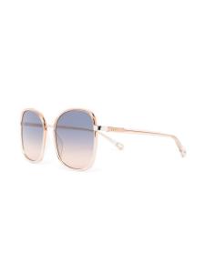 Chloé Eyewear солнцезащитные очки Franky в квадратной оправе, оранжевый