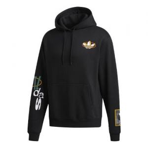 Толстовка adidas originals Streetball Hood Casual Sports Black, черный