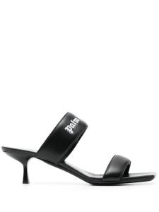 Palm Angels мюли с логотипом, черный