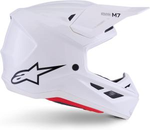 Шлем Alpinestars S-M7 Solid ECE06/DOT, White Glossy