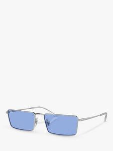 Солнцезащитные очки RB3741 унисекс прямоугольной формы Ray-Ban, Silver/Blue