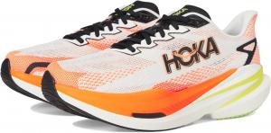 Кроссовки Hoka Mach X 3, цвет White/Neon Tangerine