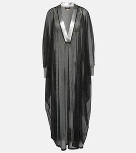 Сетчатый кафтан Balmain, черный