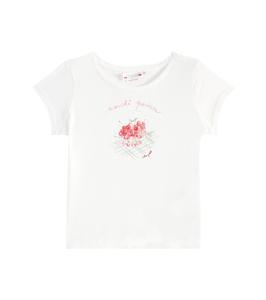 Футболка из хлопкового джерси с принтом Alcala Bonpoint, белый