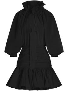 Patou платье мини с оборками, черный