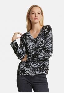 Топ с длинными рукавами MADELEINE, черный