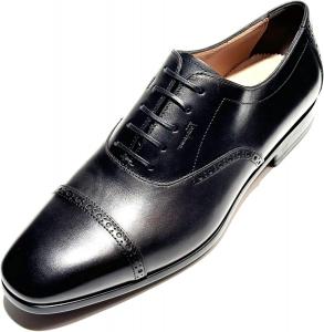 Мужские классические туфли оксфорды Ferragamo Riley с черным кожаным носком и тисненой подписью (Salvatore, Nero)