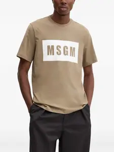 Футболка с логотипом Msgm, коричневый