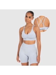 SMILODOX Спортивный бюстгальтер Batik Acid Cross светло-голубого цвета