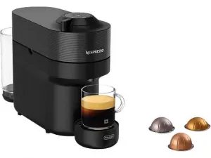 DELONGHI Nespresso Vertuo Pop ENV90.B, 4 размера чашек, компактный дизайн, простое управление, капсульная кофемашина Черный