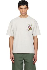 Kenzo Серая футболка Kenzo Paris 'Kenzo Wild Tiger' с вышивкой, большого размера