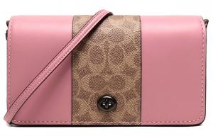 COACH Маленькая сумка через плечо из лакированного холста