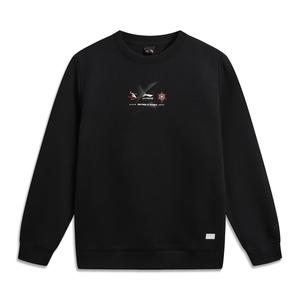 Толстовка Li-Ning мужская черная с круглым вырезом Moderate Regular