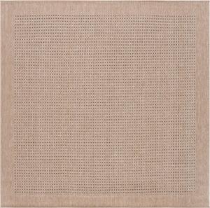 Ковер SAFAVIEH, 201 x 201 см, Sisal Performance Collection, Natural & Beige, для помещений и улицы, устойчивый к погодным условиям и моющийся, идеально для патио, заднего двора, прихожей, террасы (SPF108C)