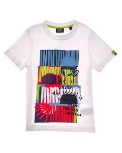 Футболка свободного кроя с рисунком «Scotch & Soda», белый