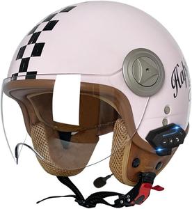 Шлем CYYFULE-888 Bluetooth с солнцезащитным козырьком, розовый