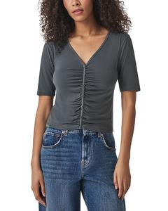 Ясмина Топ с Рукавами-Фонариками Splendid, серый