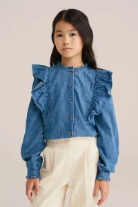 Блузка с ребристым краем We Fashion, Blue