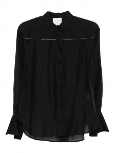 Рубашка с прозрачным воротником Forte Forte, черный