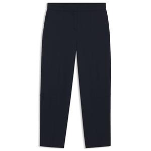 Брюки свободного кроя из немнущегося крепа Boss, темно-синий