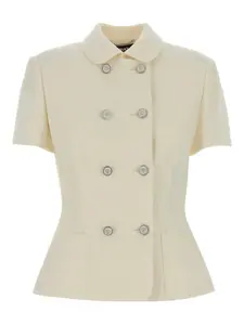 Двубортный пиджак Versace, белый