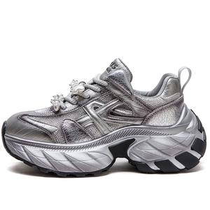 Низкие массивные кроссовки, увеличивающие рост, женские Jay, Silver