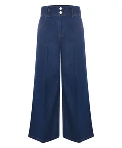 Стильные джинсы с широкими штанинами Kocca, синий