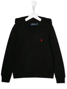 Худи с вышитым логотипом Polo Ralph Lauren Kids, черный