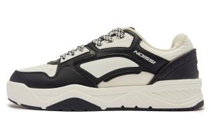 Морская соль 2.0 Увеличивающие рост Износостойкие Противоскользящие Лоу-топ Скейтборд обувь Женские Черный Слоновая кость QIAODAN